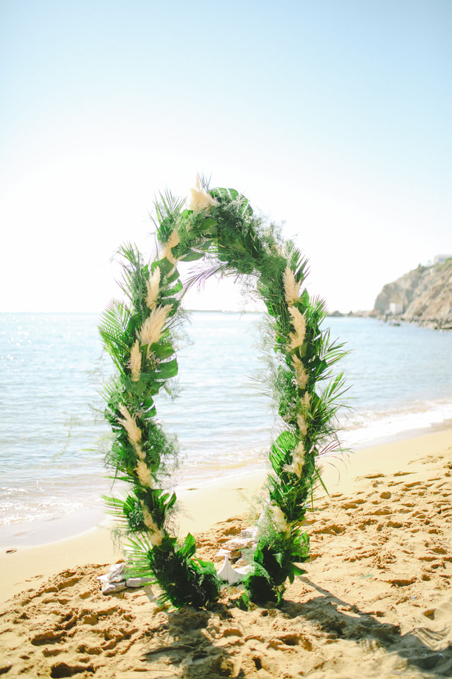  Tropical Wedding arch by Tie the Knot in Santorini
