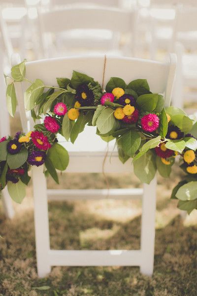 Wedding Aisle Inspiration-flower garlands