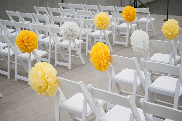 Wedding Aisle Inspiration-pompoms