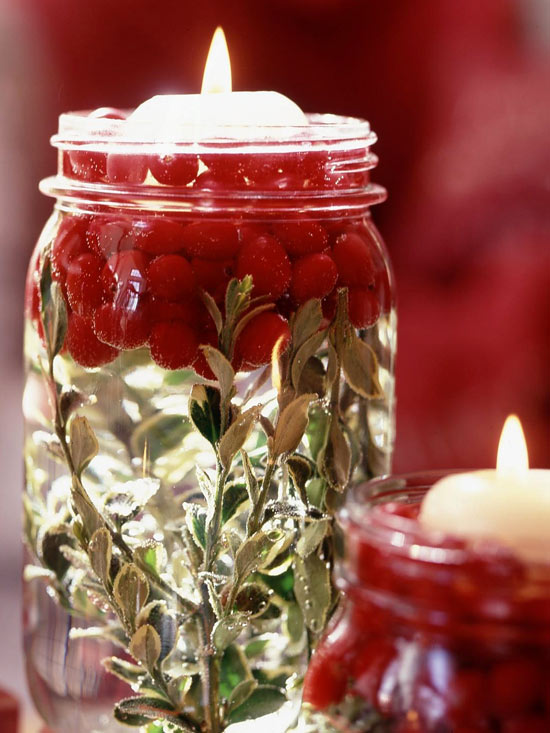 Christmas centerpiece-Candles