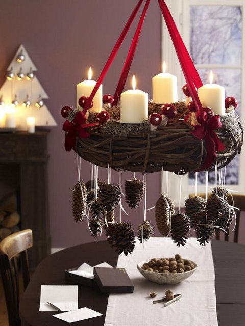 DIY Christmas decor-pinecones