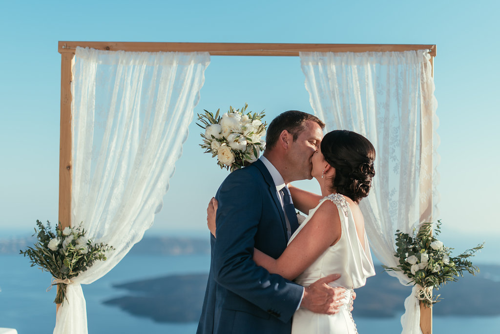 Wedding ceremony decor- Santorini