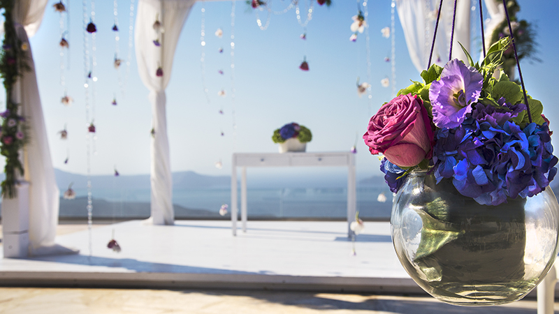 Whimsical Santorini Wedding