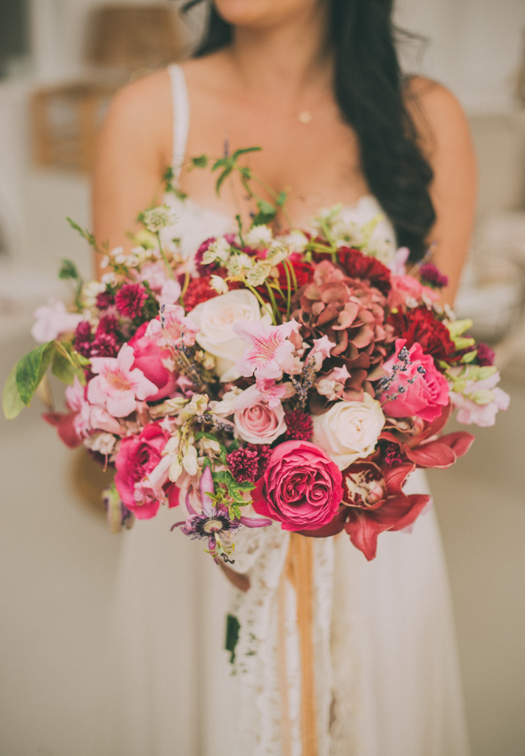 Burgundy and blush bouquet 