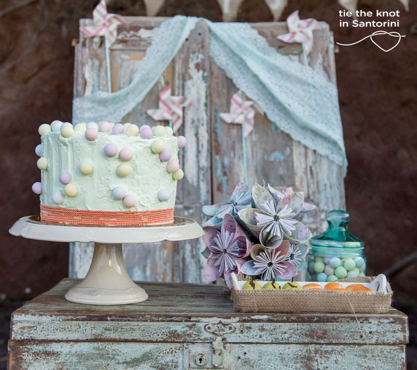 Santorini Wedding- Wedding Cake Inspiration