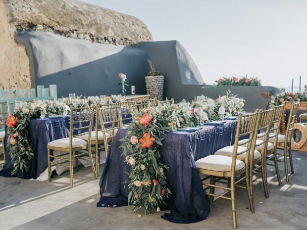Wedding dinner in Greece