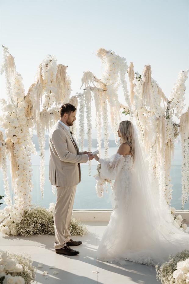 Fairytale Santorini Wedding- Ceremony