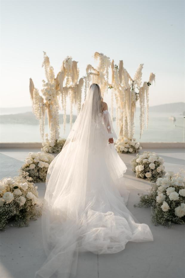 Fairytale Santorini Wedding- Millanova dress