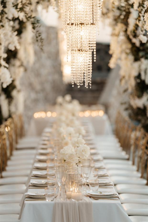 Fairytale Santorini Wedding- Dinner