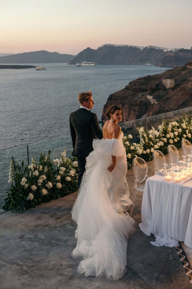 Elegant wedding reception in Italy