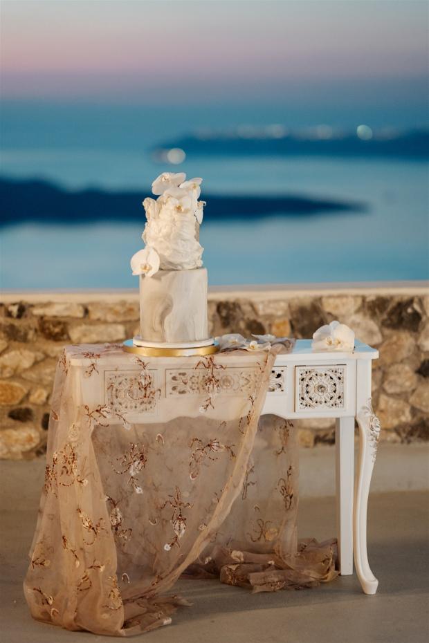 Santorini wedding - Cake 