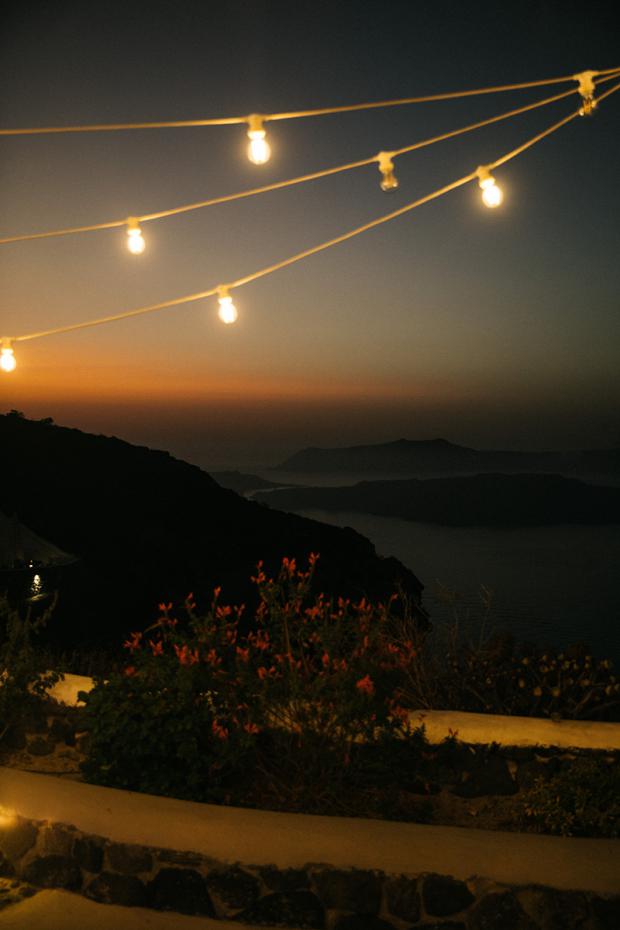 Bistro lights- Wedding in Greece