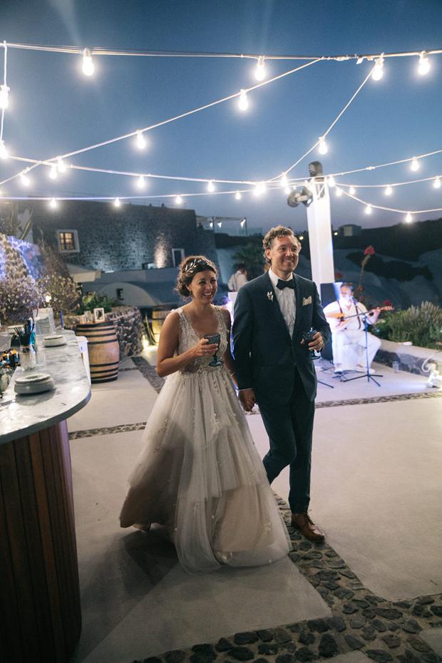 Bistro lights- Wedding in Greece