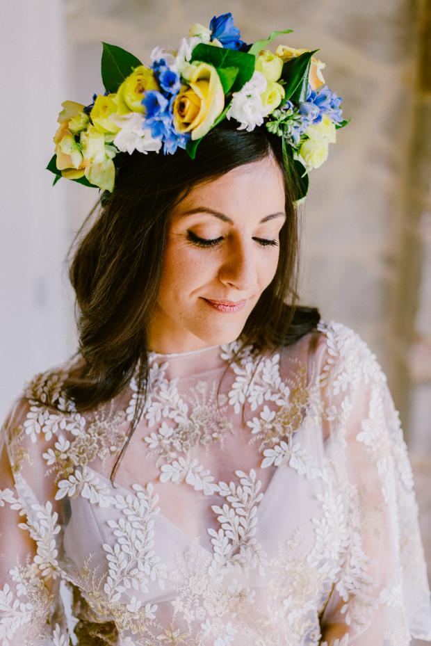Bridal flower crown - Italy wedding 
