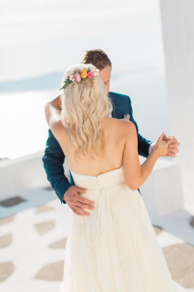 Romantic wedding in Santorini- First dance