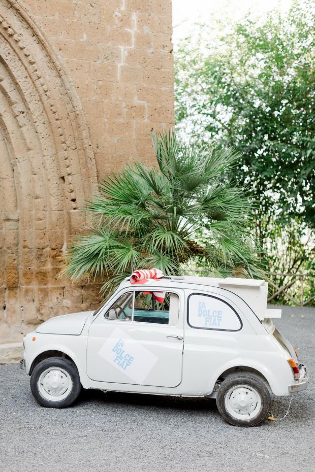 fiat 500 ice cream cart - Italy wedding 
