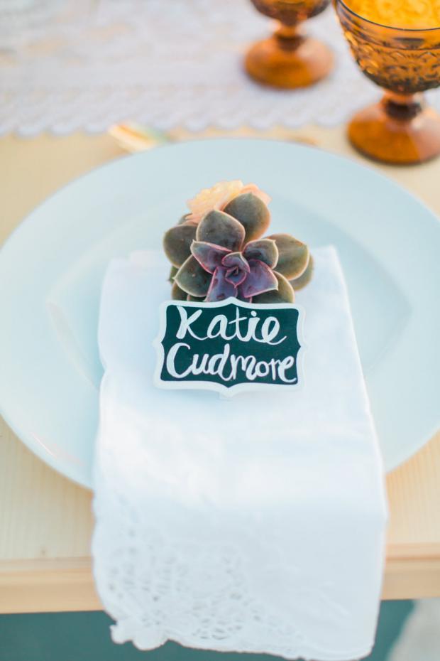 Wedding details- succulent name tag