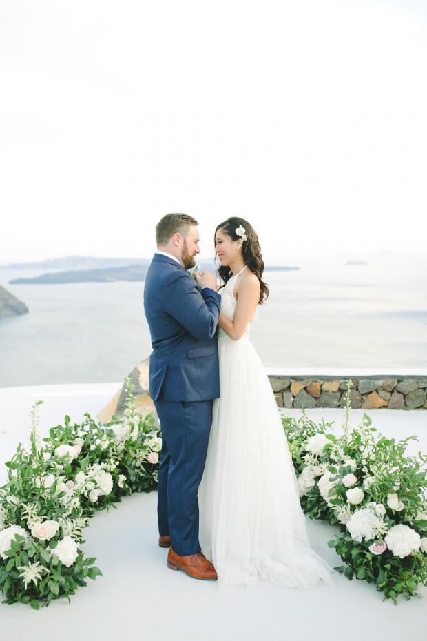 Modern wedding ceremony in Greece- Tie the knot Santorini