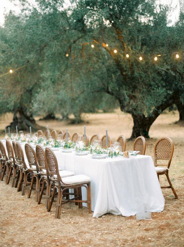Botanical wedding in Kefalonia Greece - wedding reception