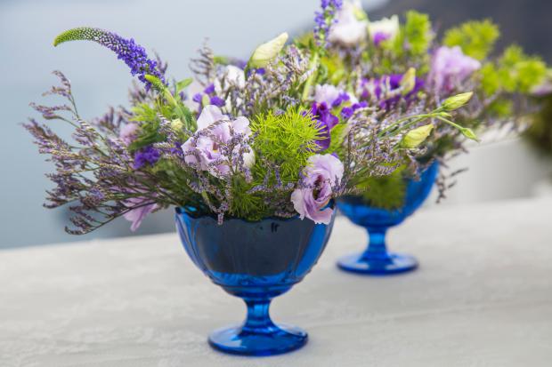 Santorini wedding-centerpiece