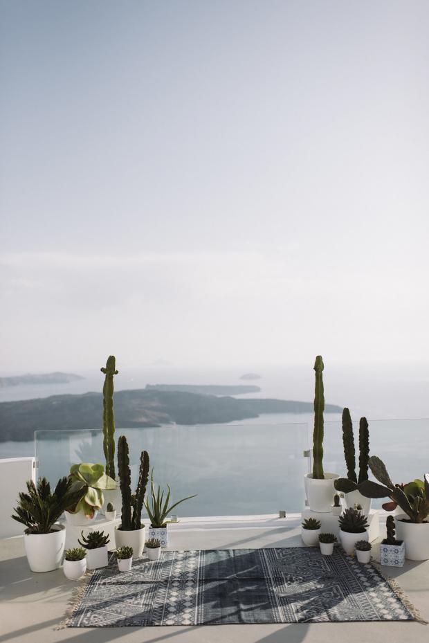 Bohemian cactus wedding in Greece