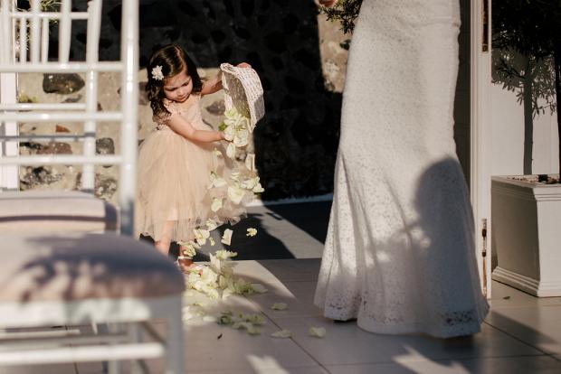 Flower girl- wedding in Greece