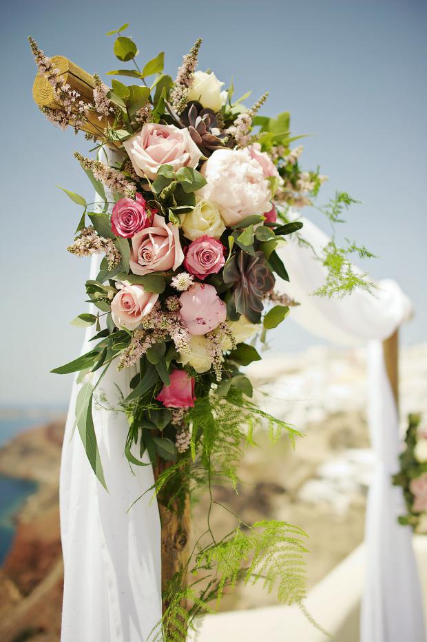 Wedding arch with peonies