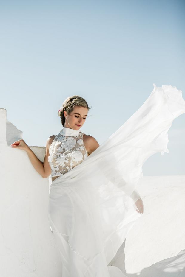 Bohemian wedding gown - Santorini