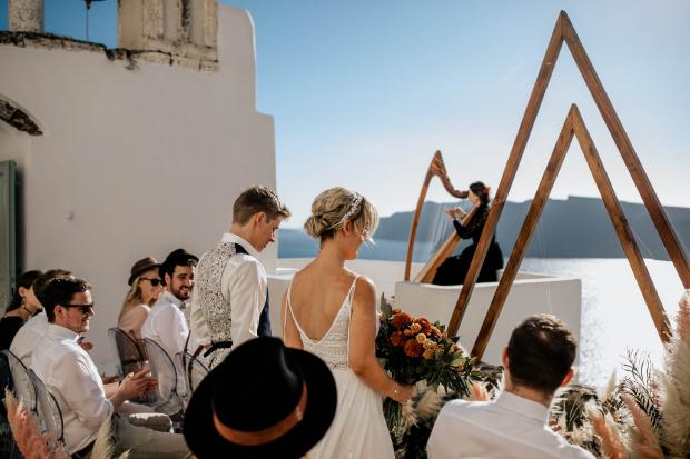 Fun & modern destination wedding in Greece
