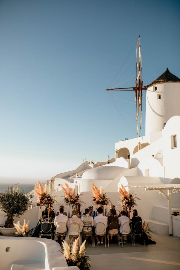 Hip destination wedding in Greece