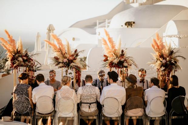 Modern destination wedding in Greece