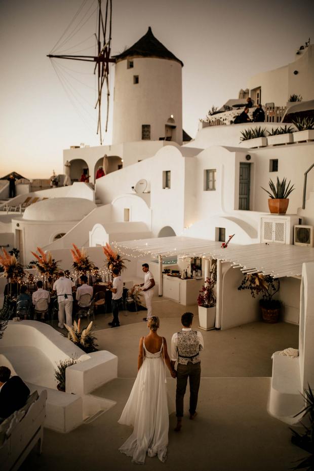 Modern hip wedding in Greece