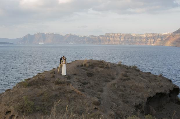 Boho wedding in Santorini