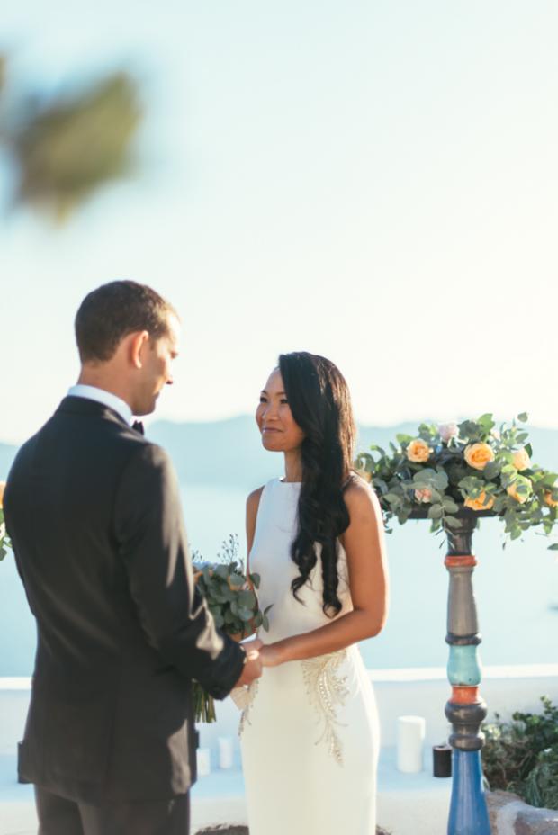 Greek island wedding-Santorini elopement