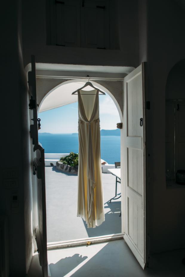 Wedding dress-Santorini wedding