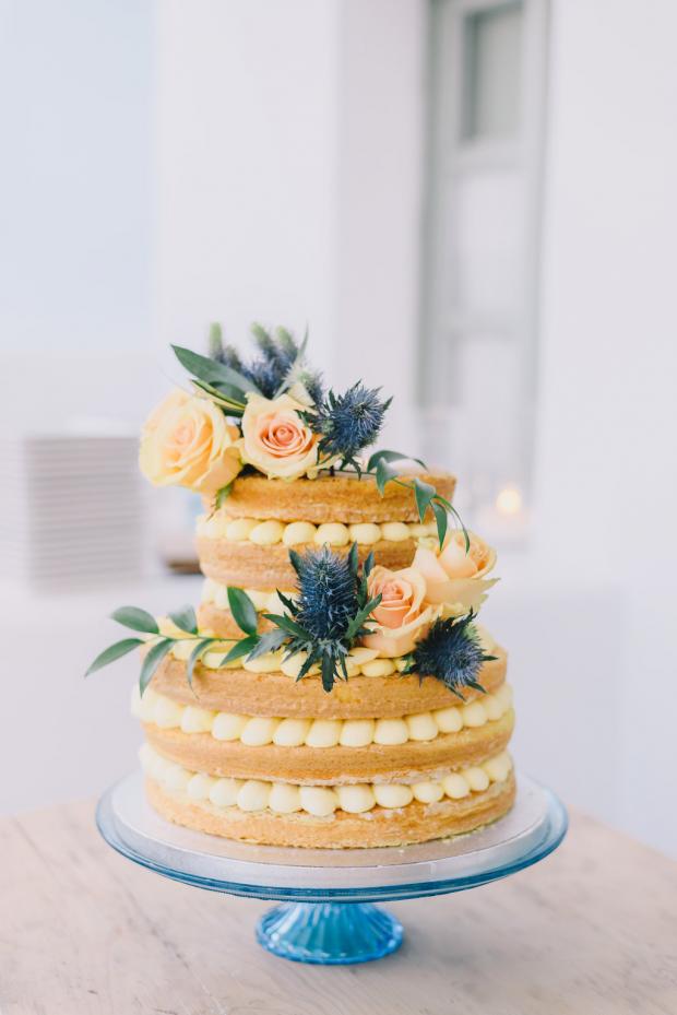 Naked lemon cake - Mediterranean wedding 
