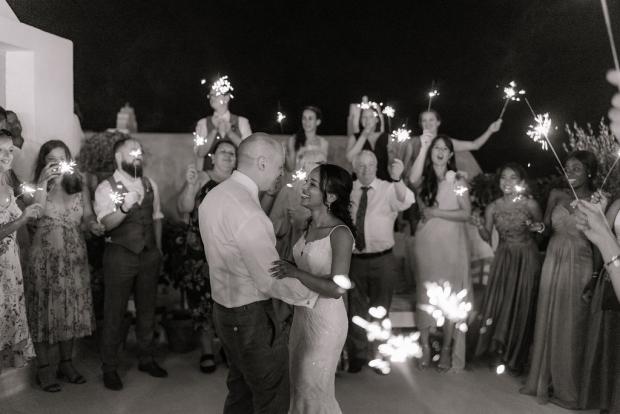 First dance with sparklers 