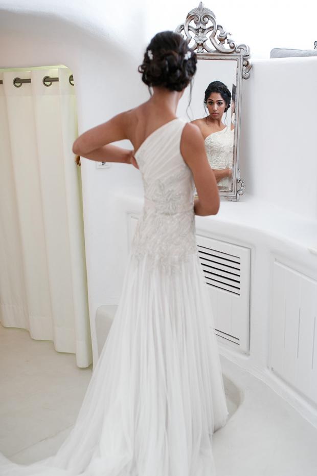 Boho wedding gown-Santorini wedding