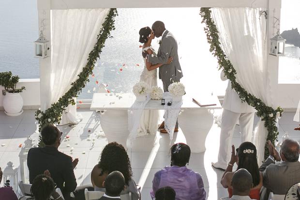 Wedding ceremony at Dana Villas Santorini