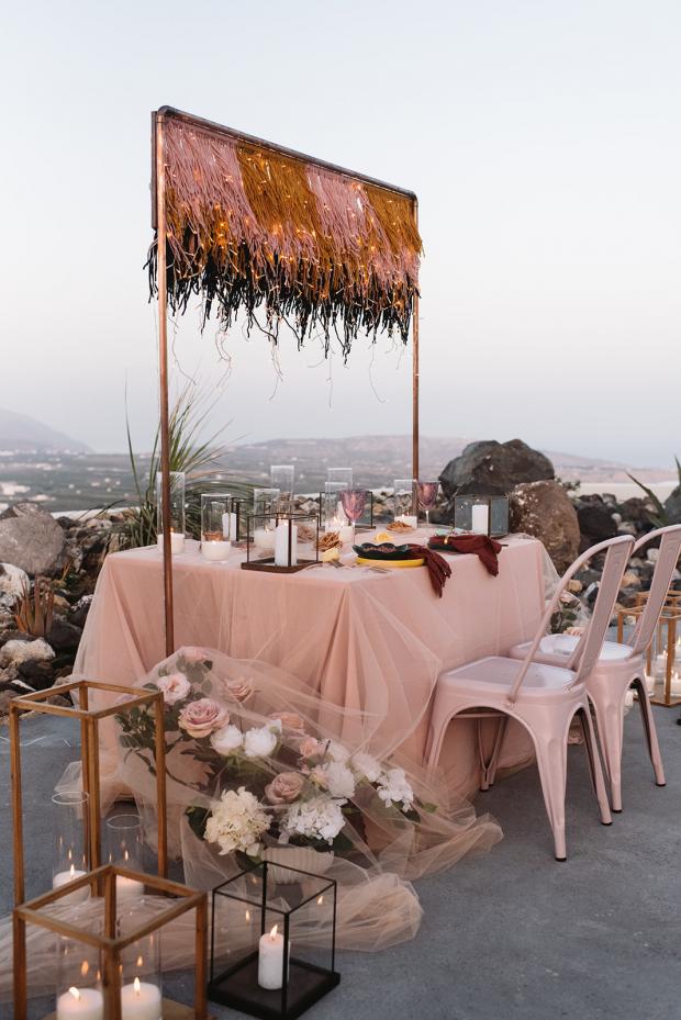 Romantic elopement dinner - Greece