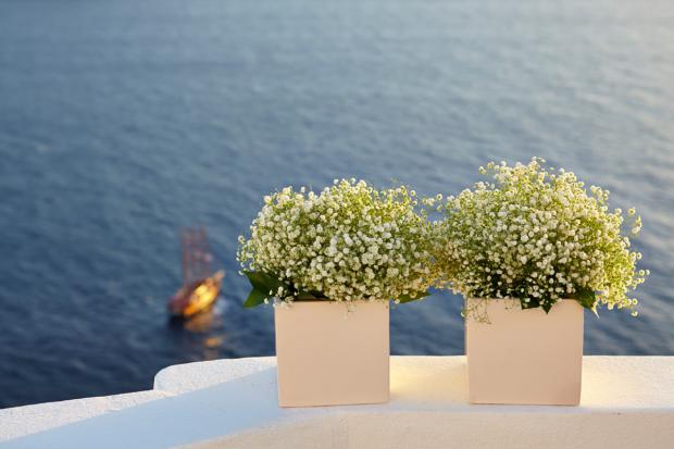 Santorini wedding-centerpiece