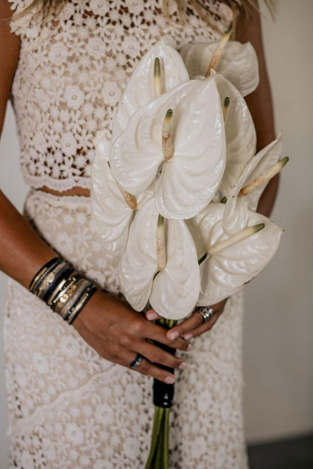 White anthurium bouquet 