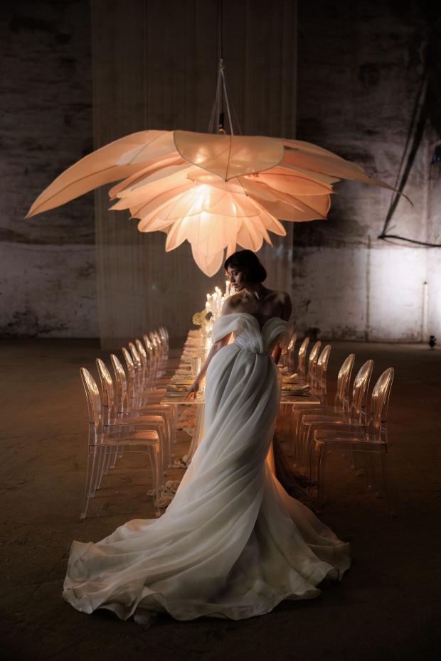 Giant flower wedding in Greece 