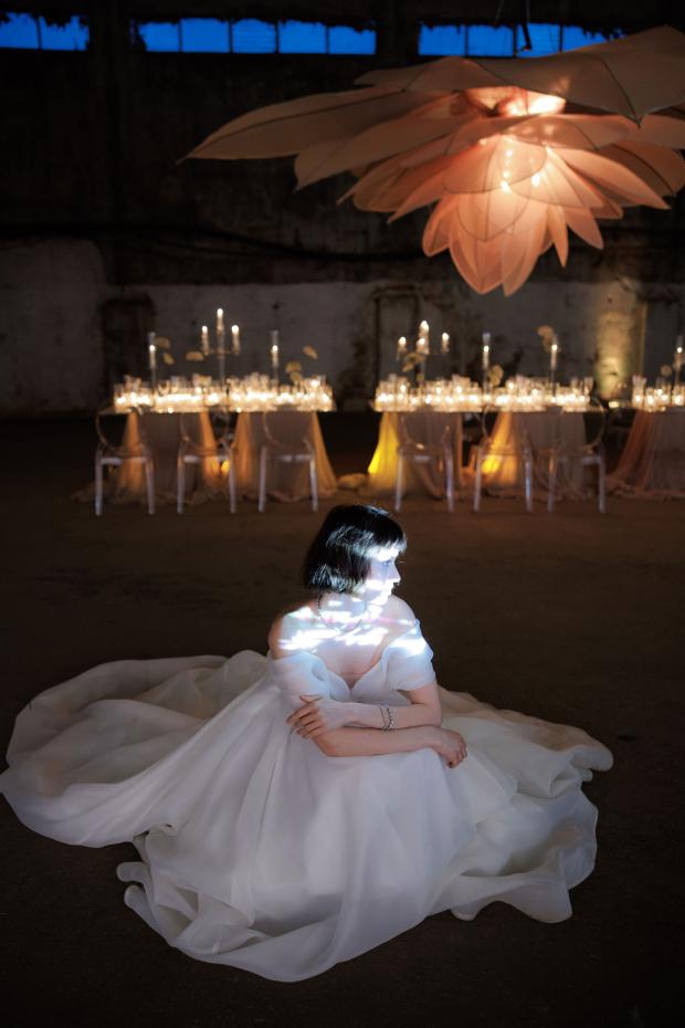 Giant flower wedding in Greece 