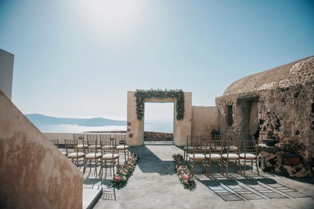 Wedding ceremony set up- wedding in Greece