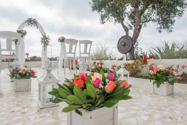 Santorini wedding-wedding aisle