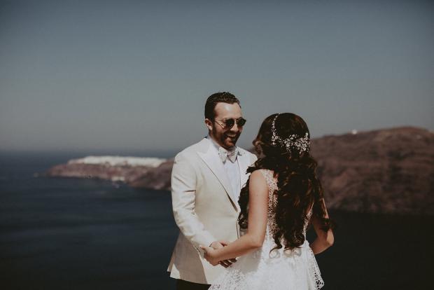 Wedding in  Santorini, Greece- First look
