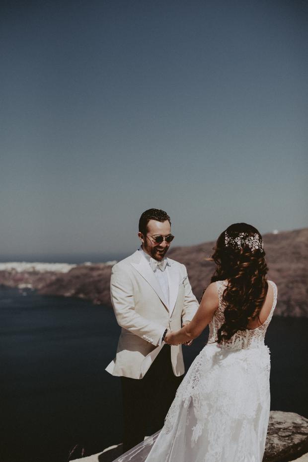Wedding in  Santorini, Greece- First look
