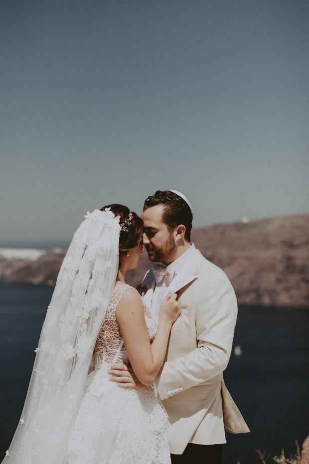Glamorous wedding in Santorini- Greece