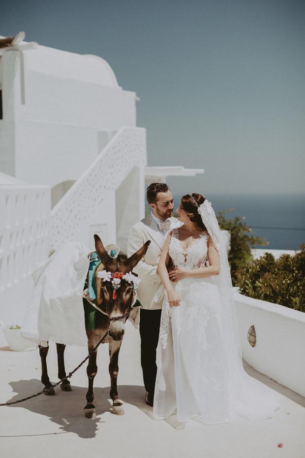 Wedding in Greece-donkey
